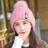 Women's Winter Korean Wool Hat with Velvet, Thick Scarf, and Knitted Ear Protection for Warmth and Style While Biking