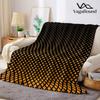 Orange Gradient Diamond Flannel Blanket Warm Soft Halloween Christmas Decorative Couch Warm Cozy All-Season Gift