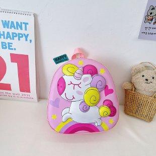 Schoolbag Children's Bag 1011 New Cartoon Kindergarten School Bag Eggshell Dinosaur Boys and Girls Backpack Wholesale