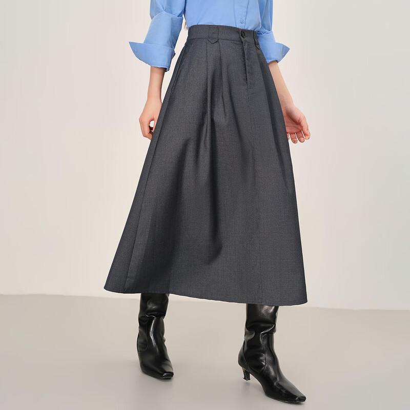 French Style A-Line Midi Skirt