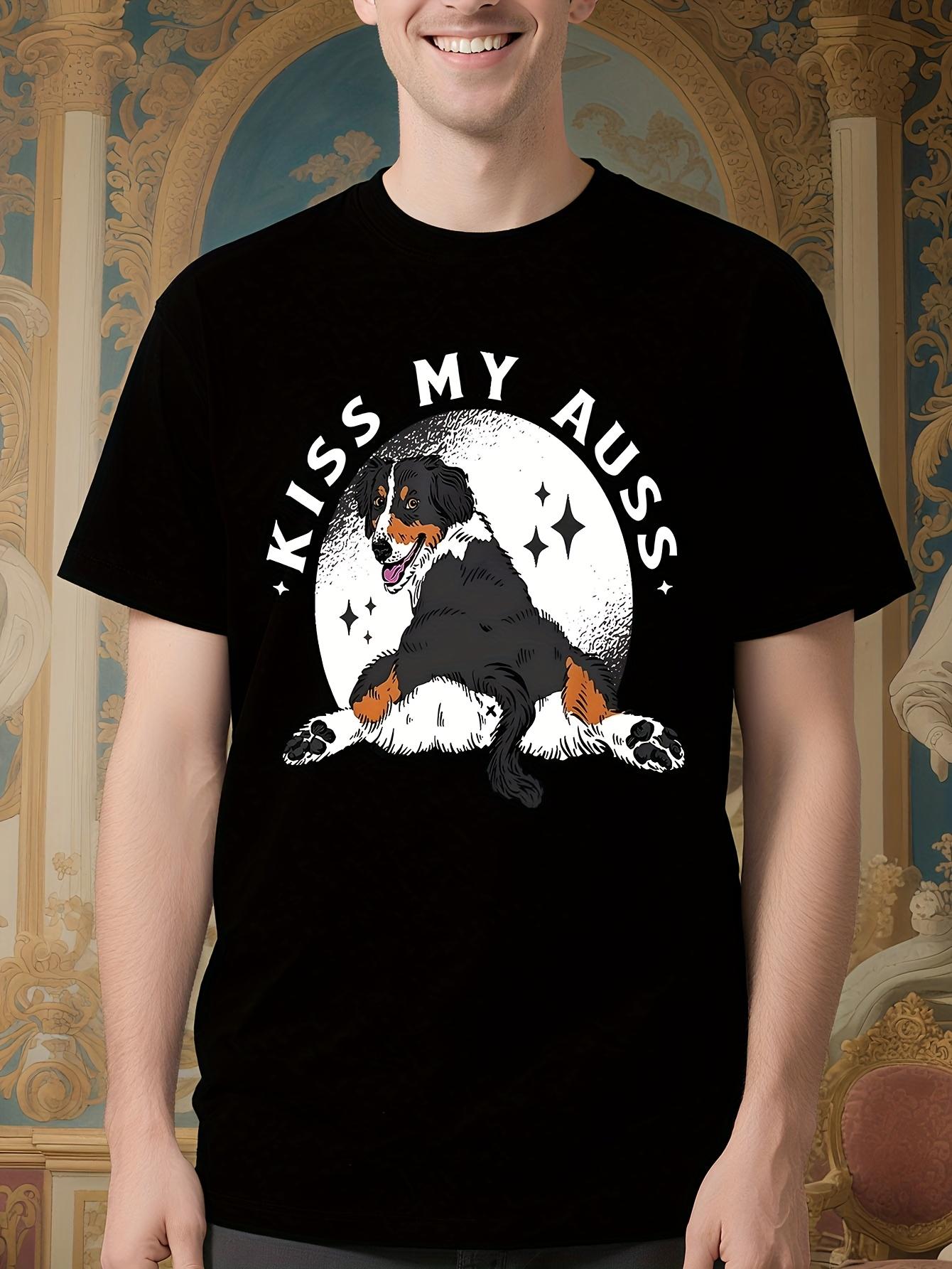 Kiss My Aussie Australian Shepherd Graphic Tshirt - Unise... L