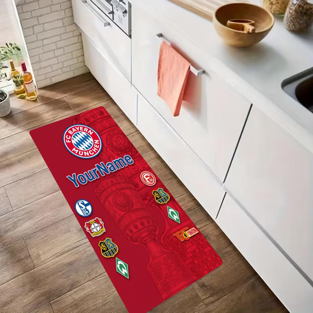 Fc Bayern Mnchen Customize Your Name Kitchen Rug Runner Rug Laundry Mat Hallway Entryway The Best Gift Choice