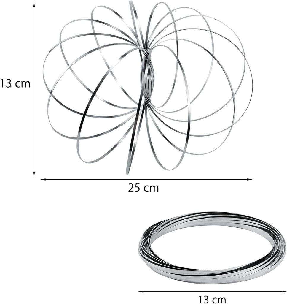 Spinner Ring Arm Magic Kinetic Spring 3D Bracelet Spring Fidget Ring Rainbow Interactive Spring Toy Gift for Adult Stress Relief