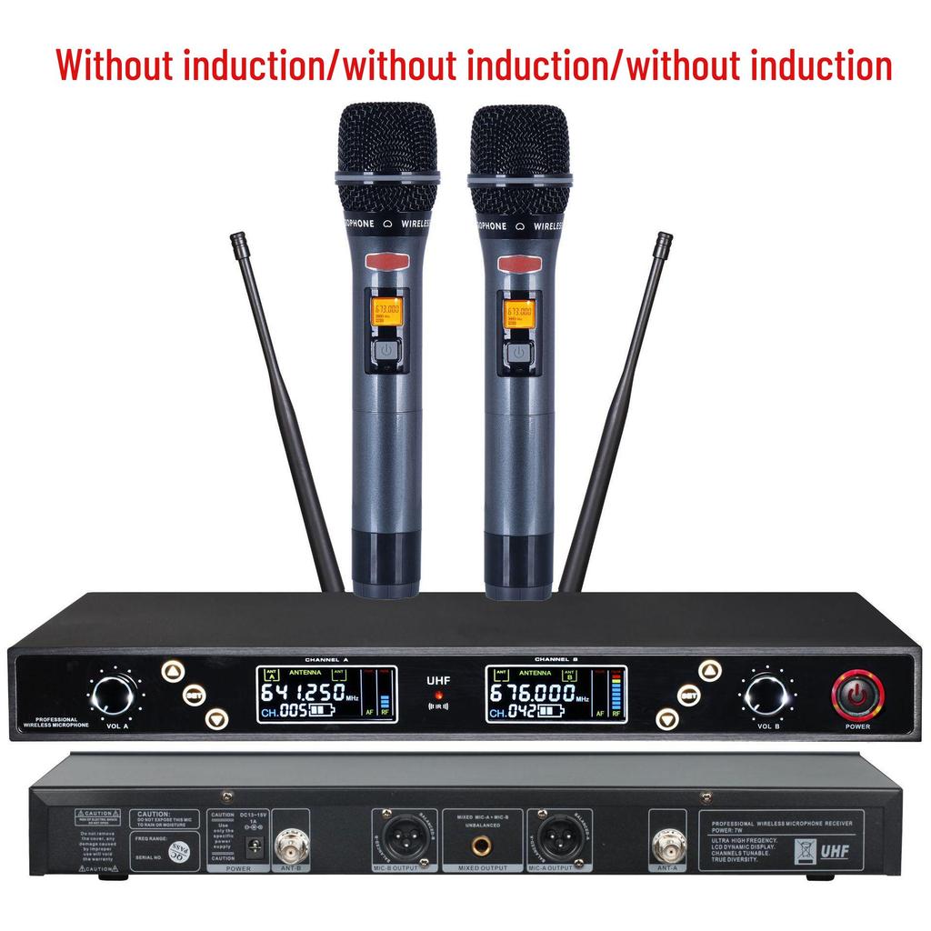 KTV U-Band High-End Stage Wireless Dual Microphone Lavalier Headset for Conferences