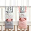 Crib Muslin Cotton Storage Bag Diaper Organiser Bedside Container Multifunctional Strollers Hanging Bag Storage Case