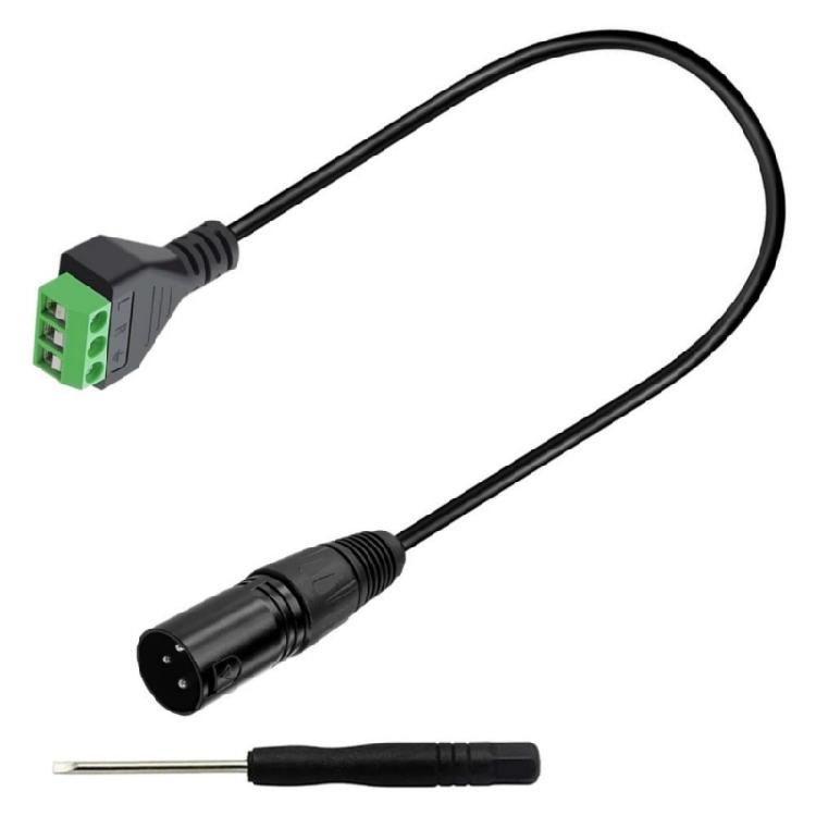 

Solderless XLR 3-Core Adapter Cable with Screwdriver XLR to 3 Pin Terminal Solderless Screw Converter Adapter Cable