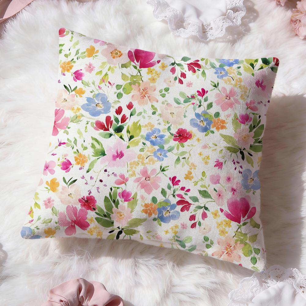 Flowers and plants Cushion Cover Premium Comfort Reversible Pillow Cove Two in One Design for Any Room  Car Interior