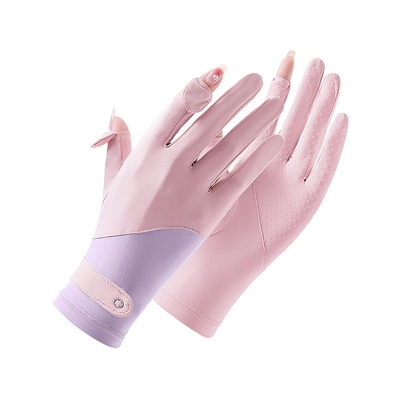 Sun Protection Gloves Sunscreen Breathable Anti-Uv Cooling Fabric Slip Gloves For Outdoor Cycling Driving