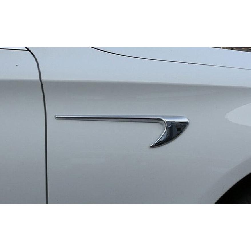Chrome Front Side Door Fender Cover Trim 2pc Fit For Mercedes-Benz GLK 2009-2015