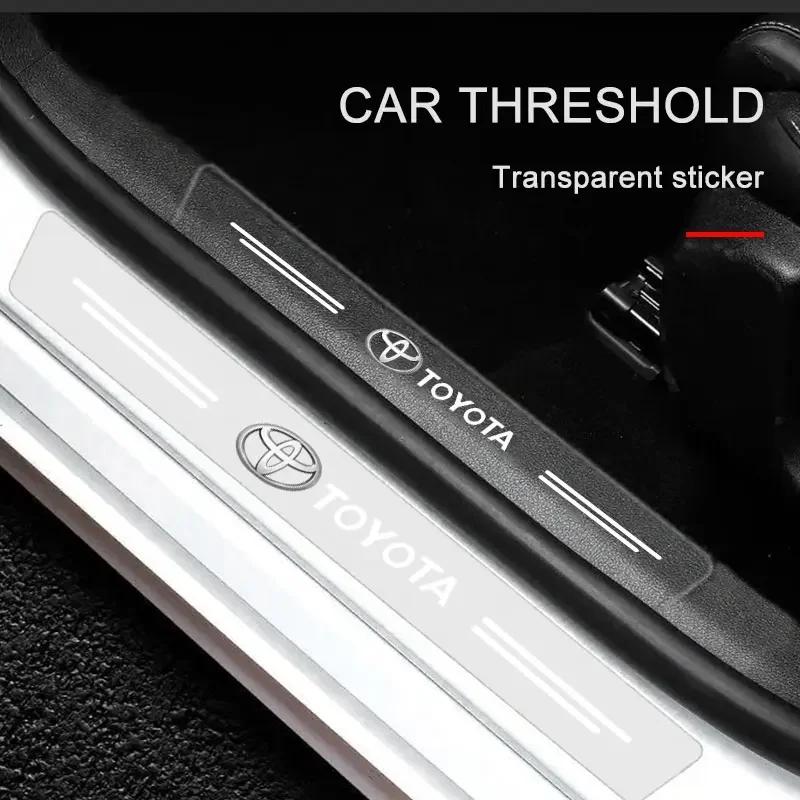 Samolepka na práh auta Ochranná fólie odolná proti poškrábání Průhledná pro Toyota Prado Aqua Hilux Rav4 Camry Prius TRD Venza GR