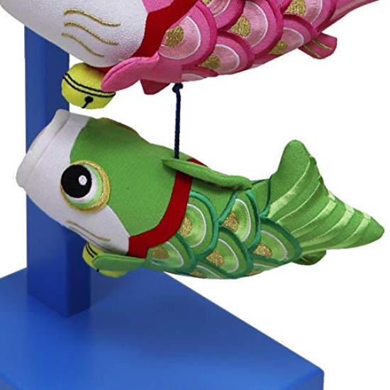 Osaka Choseido May Doll Koi Nobori Indoor Hanging Compact Personalized Wooden Tag Included Doraemon Koi Nobori (Carp Streamer) Decoration, Mini, (Sent