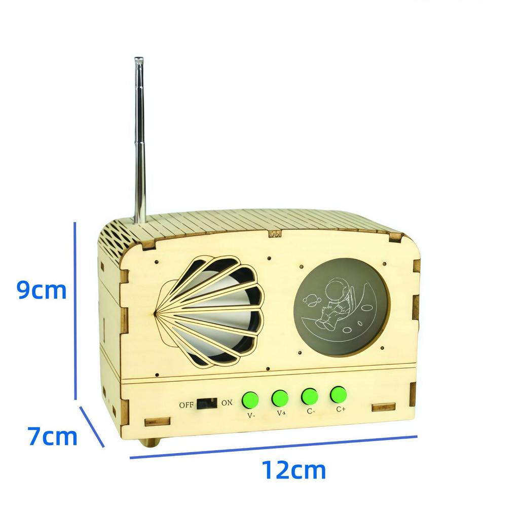Cross-Border STEM DIY Wooden Radio Kit for Kids - Educational Science Gift
