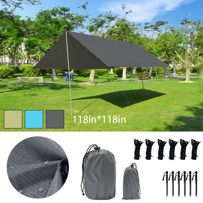 10x10FT Camping Tent Oxford Waterproof Big Space Sun Shelter Ultralight Awning Family Glamping Outdoor Folding Tent for Camping