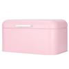 Pink Iron Bread Container Organizer NonToxic Retro Household Kitchen Storage Case