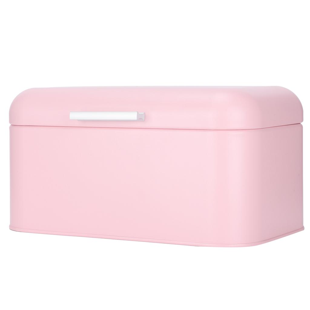 Pink Iron Bread Container Organizer NonToxic Retro Household Kitchen Storage Case
