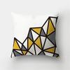Simple Yellow Black Geometric Cushion Cover For Sofa Wave Line Square Pillow Case Letter Pillowslip Household Home Decor