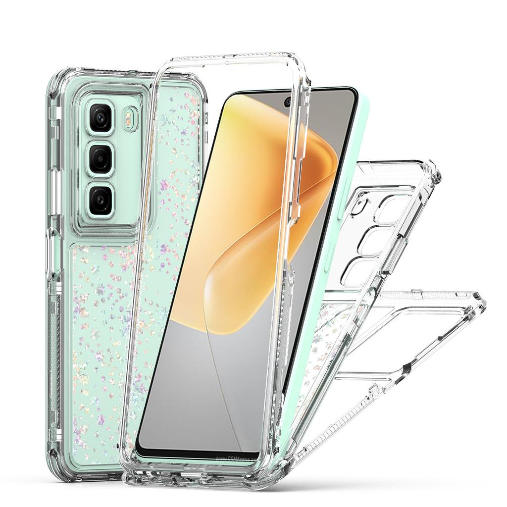 For Infinix Hot 50 4G Case Precise Cutouts Acrylic TPU Clear Phone Cover with Laser-printed Film
