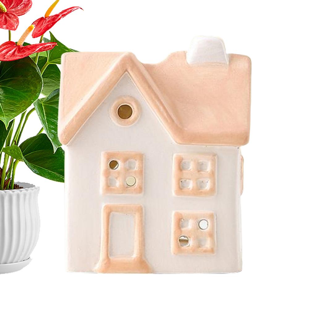 

Tealight Holder Hollowed House Tealight Candle Holder Romantic European Statue Ceramic Design For Home Bathroom Farmhouse