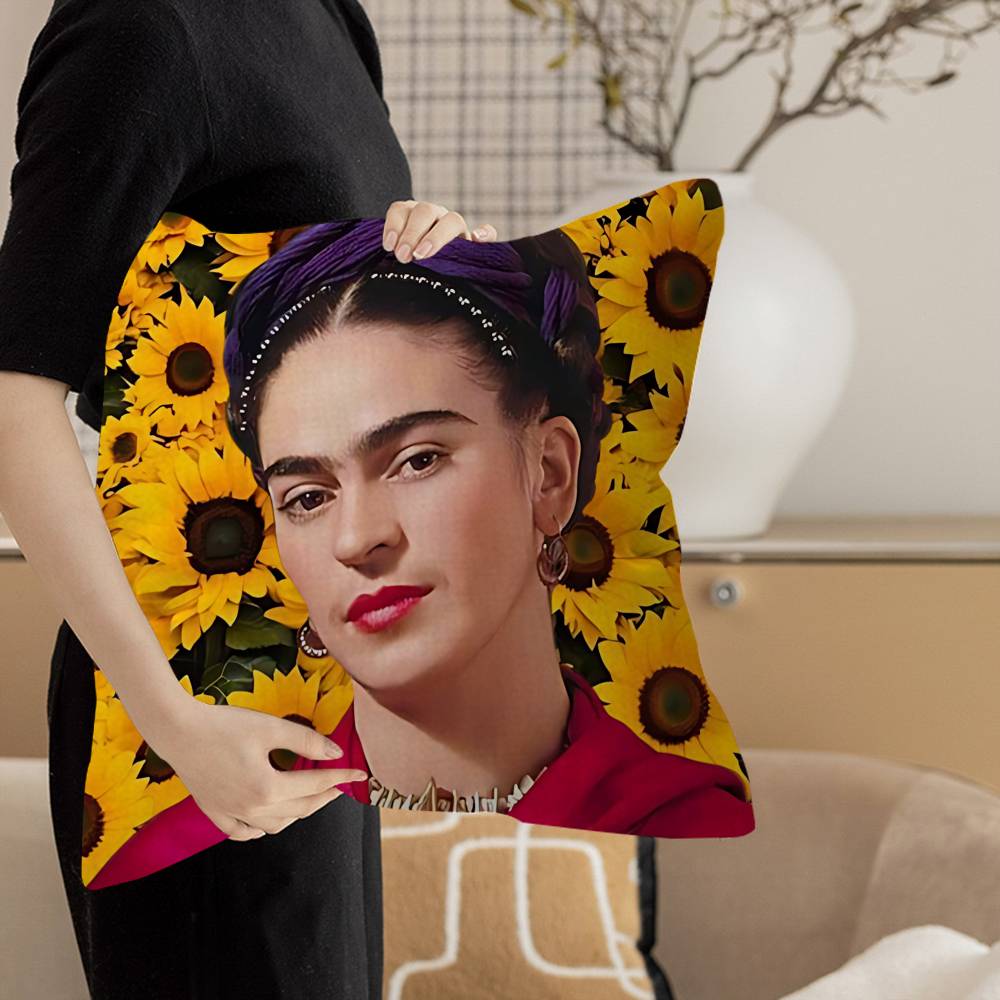 Artist F-Frida K-Kahlo Cushion Cover Car Throw Pillow Case For Sofa Car Christmas Gift 40x40cm 45x45cm