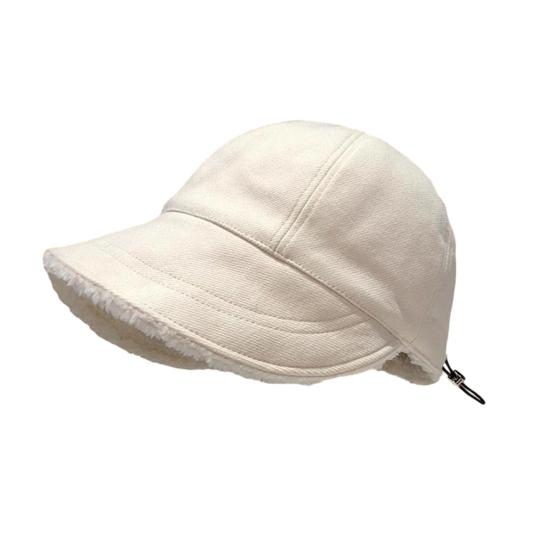 

Baseball Hat Solid Color Velvet Lining Adjustable Women Hat Ear Protection Design Outdoor Winter Hat