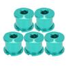 5pcs MTB Bicycle Chainwheel Screw Double Chainring Crankset Bolt 7075 Aluminum Disc ScrewsGreen