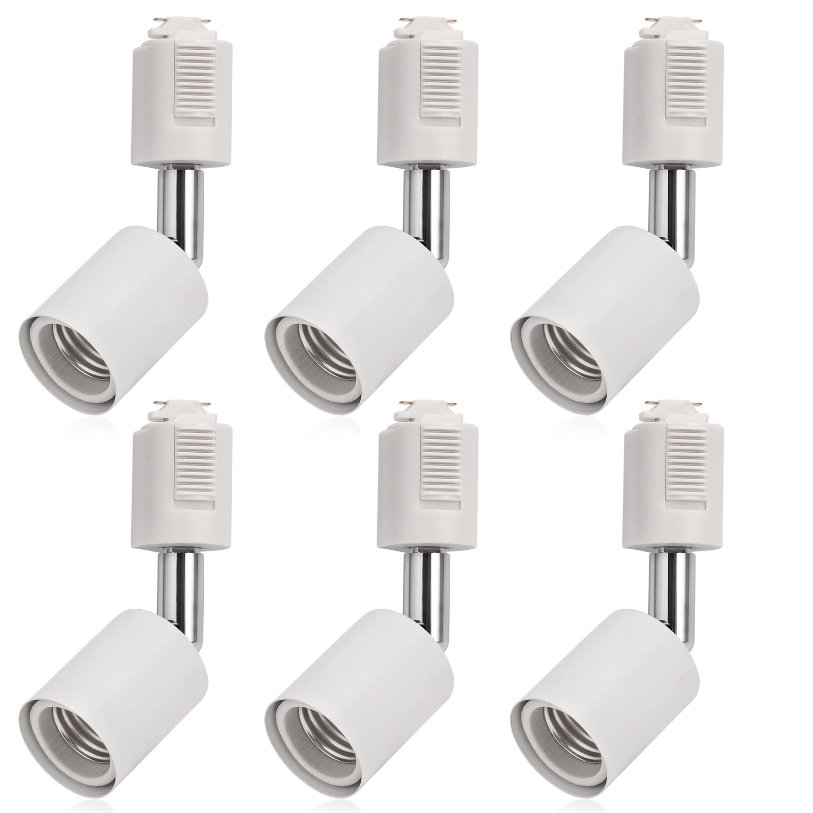 

DiCUNO Lighting Bar Spotlights, E26 Base, for Wiring Duct Rails, LED Compatible, White, Set of 6 (Bulbs Not Included)