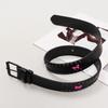 Metal Bow Style Buckle Belt With Circular Embellishments Casual Pants Jeans