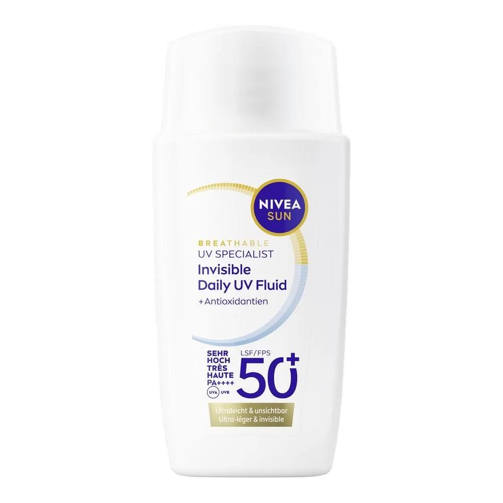 German Nivea Invisible Daily Sun Fluid LSF50+ 40ml