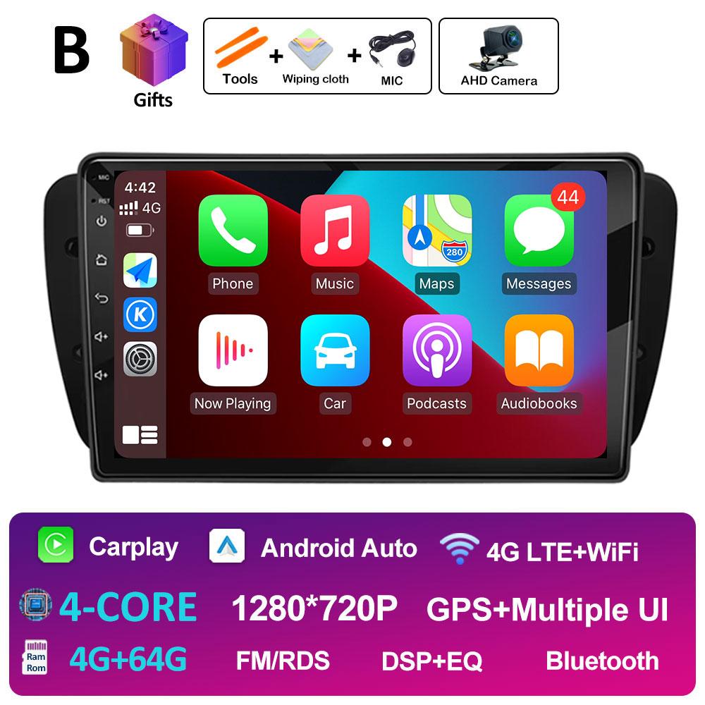 For Seat Ibiza MK4 6J 2008 2009 2010 2011 2012 - 2015 Navigation GPS Autoradio DSP Stereo Android OS QLED IPS Screen Accessories