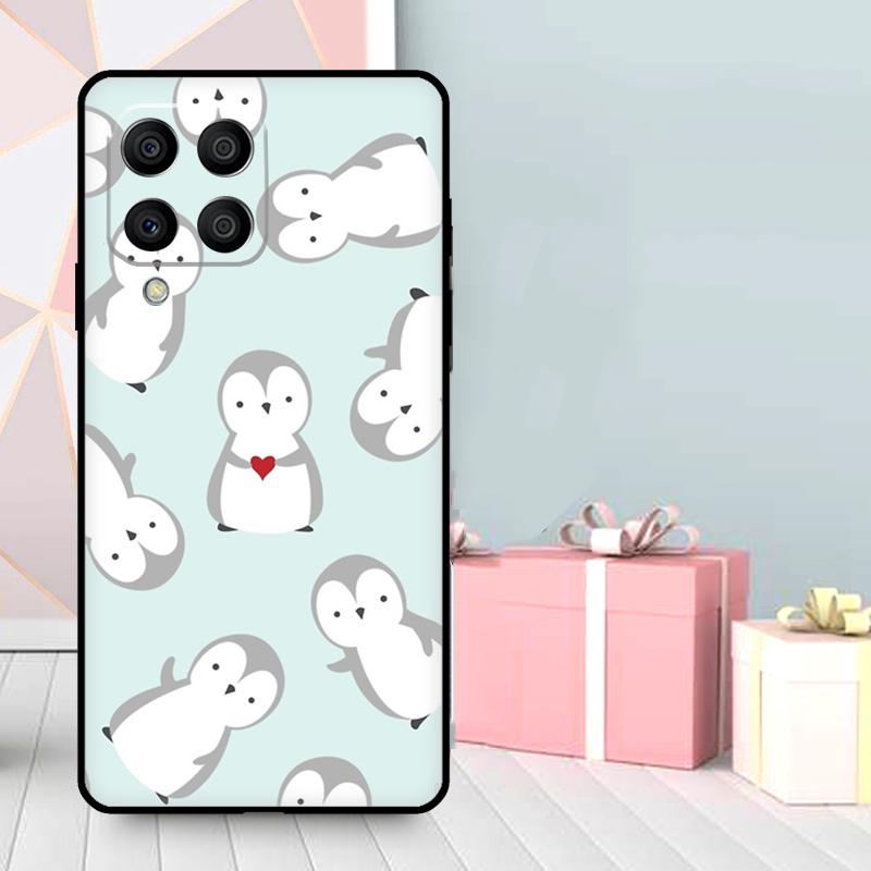 Cute Penguin Pattern Case For Samsung Galaxy M35 M56 M12 M06 M32 M52 M55 M15 M11 M13 M14 M16 M36 M31 M53 M34 M54