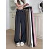 Korean Style High Waist Wide Leg Pants with Lapel Design