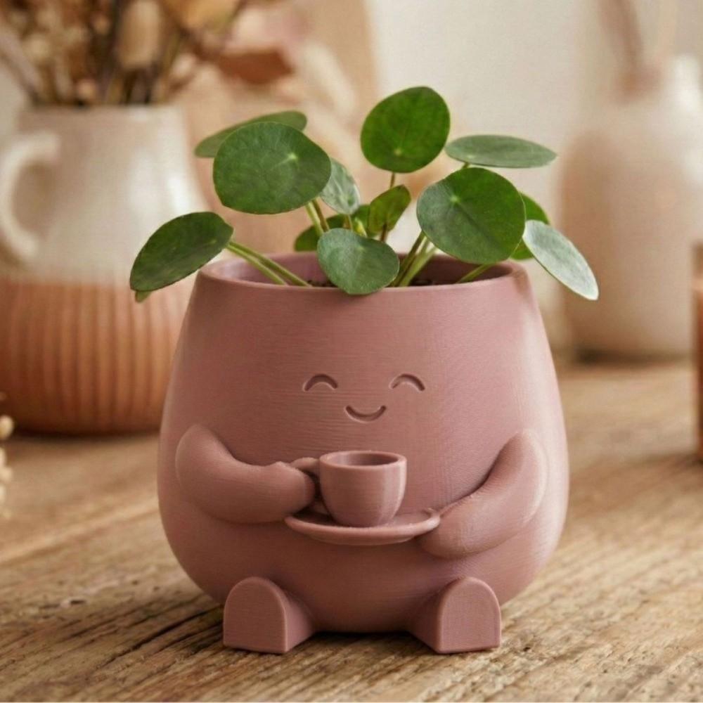 Landscape Mini Size Plant Pot 3D Printed Stylish Design Head Planter Ornaments Holder Desktop Decoration Outdoor