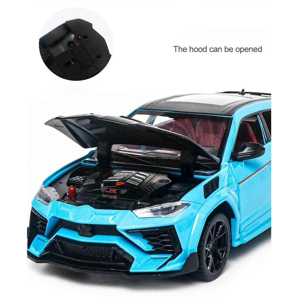 1/24 Lamborghini URUS Bison Mansory SUV Alloy Cast Toy Car Model Sound and Light Children's Toy Collectibles Birthday Gift