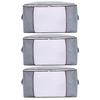 Clothes Storage Bin Foldable Storage Bag with Dual Zippers Closet Organizer with Handles for Clothing Blanket Comforters Bed Sheets Pillows
