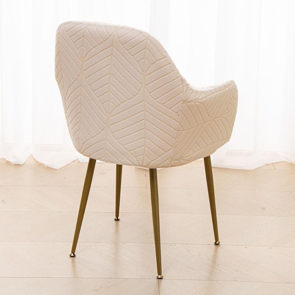 Anti-Scratch Design Dining Chair Slipcover Stretch Fabric Curved Chair Cover  For Kitchen Chairs