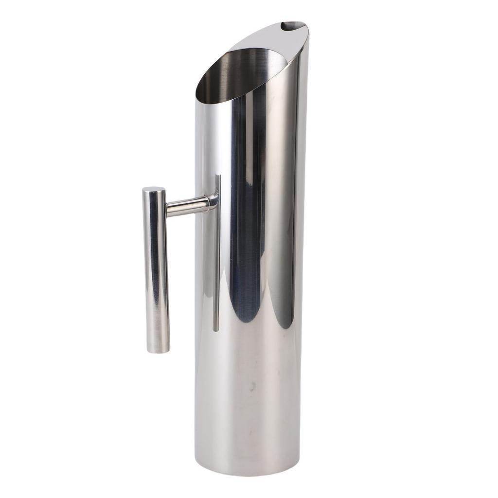 Stainless Steel Water Pitcher with Ice Guard 2L Metal Drink Pitcher Beverage Container with Handle for Iced and Hot Tea