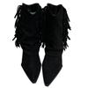Tassels Suede Mid-calf Women Chelsea Boots Retro Pointed Toe Mid Heels Winter Shoes New Designer Shoes 2024 Gladiator Chaussures