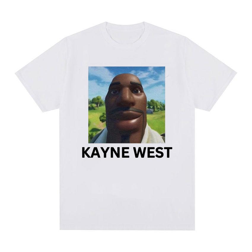 Lustiges Kanye West Meme Grafik T-Shirt Herrenmode Rundhals Kurzarm T-Shirts Unisex Hip Hop Gothic Rap T-Shirt Streetwear