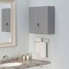 Wall-Mounted Medicine Cabinet, Double Lockable Doors, 2 Keys, 53 x 20 x 53 cm, Grey