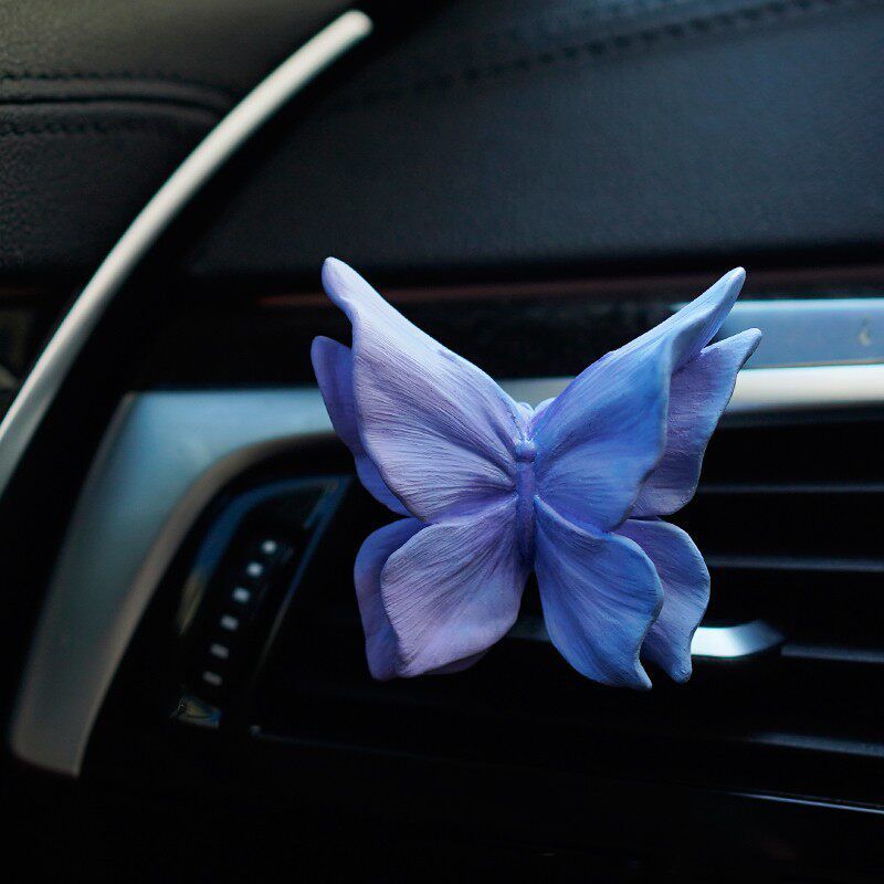 Butterfly Car Air Conditioning Vent Aroma Diffuser Decoration Ornament Exquisite Flower Fragrance Diffuser Stone Car Interior Accessory