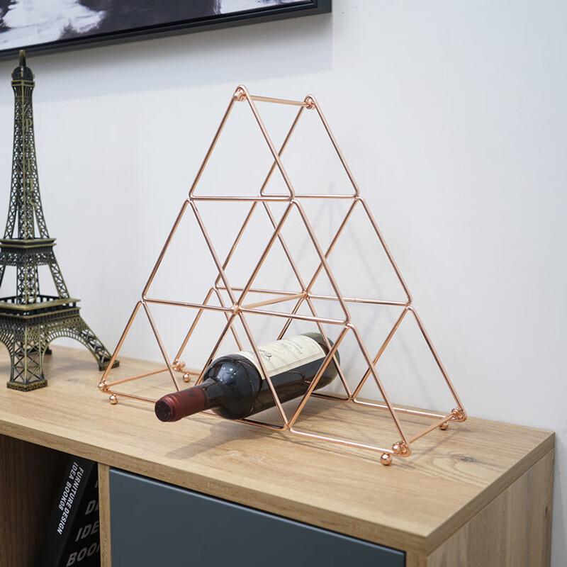 Miling Rose Gold Pyramid Detachable Wine Rack