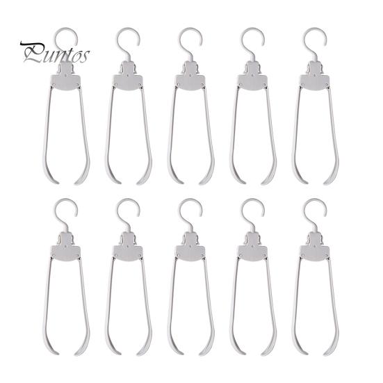 10Pcs Foldable Plastic Clothes Hangers Foldable Design Stable Durable Load-Bearing Design Not Easily Deformed Clothes Drying Racks