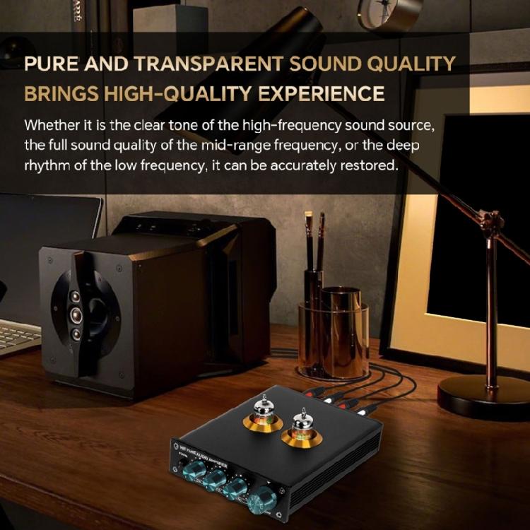 HiFi Sound Preamplifier Vacuum Tube Amplifiers Buffers Treble Bass Adjustment Preamp Tube Amplifiers Accessories