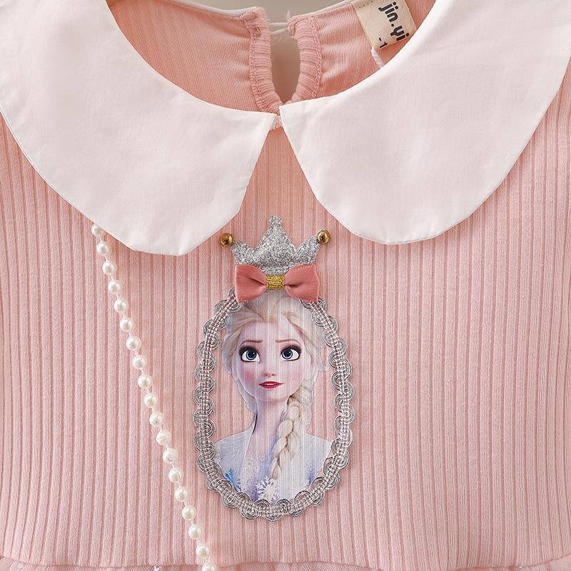Elsa Princess Dress for Girls, New Long Sleeve Korean Style Dress, Autumn Children's Birthday Gown