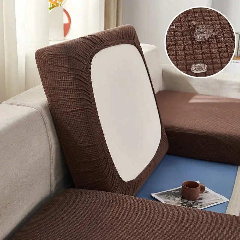 Wodoodporny Pokrowiec na Poduszkę Siedziska Sofy 1/2/3/4-osobowy Żakardowy Elastyczny Ochraniacz Mebli Pokrowce na Sofę w Kształcie L