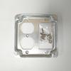 US Standard Double Industrial Switch Socket with Galvanized Panel Faceplate SG4418