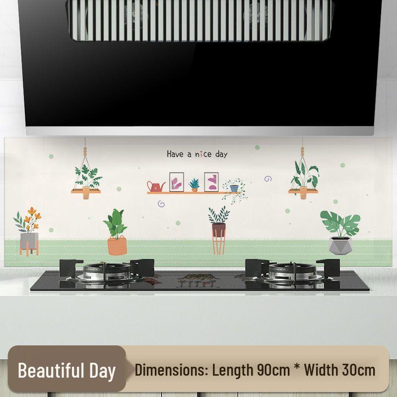 High-Temperature Resistant, Fireproof, Waterproof Kitchen Wall Sticker - Oil & Stain Proof for Stove, Range Hood, and Tile
