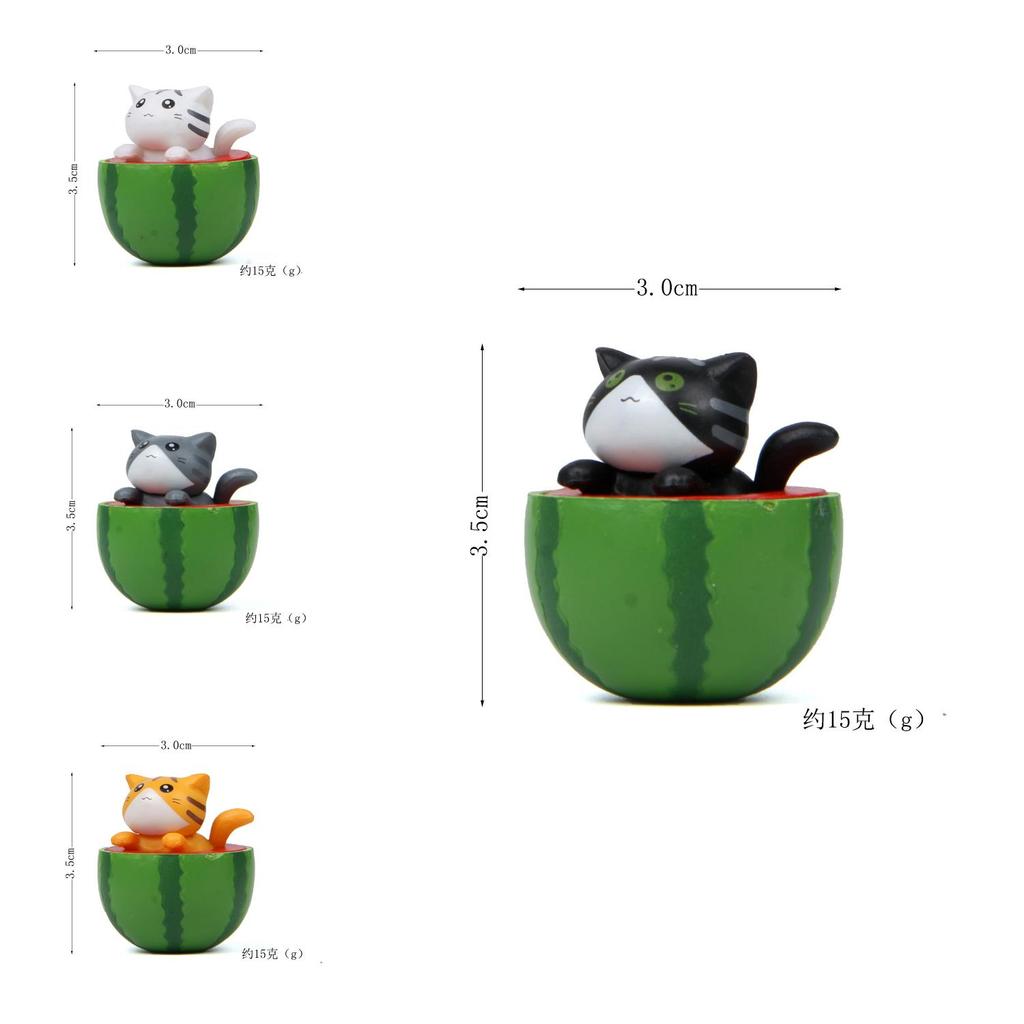 Chis Sweet Home Pvc Cat Sculptures With Garden Theme For Party Decor And Collectors Gift