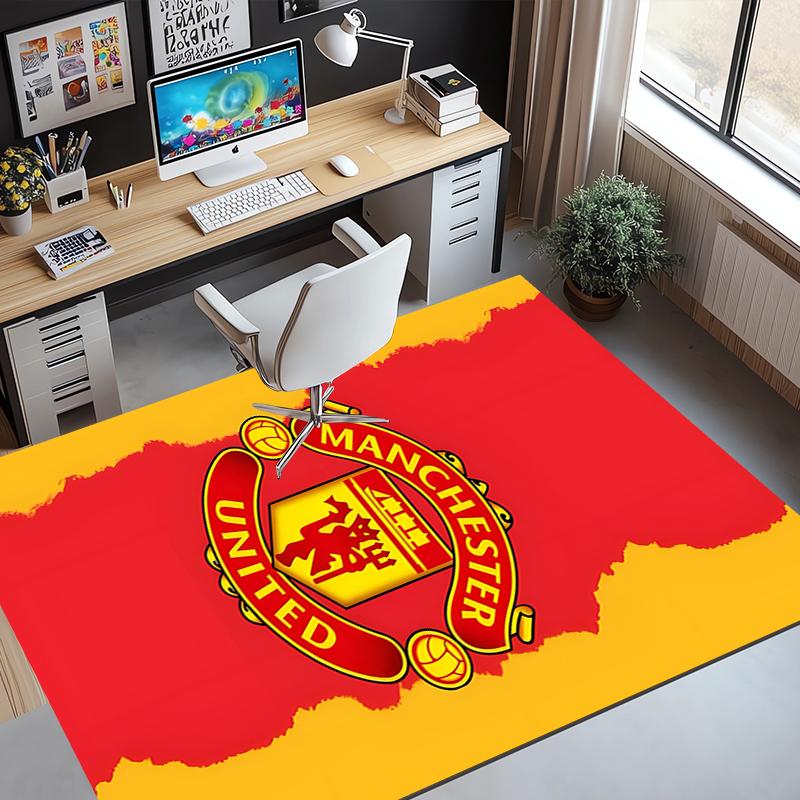 Football United F.C Pattern Rug, Indoor/Outdoor Mat, for Picnic, Gameroom, Bedroom, Office, Living Room, Home Decor Carpet, Birthday Gift