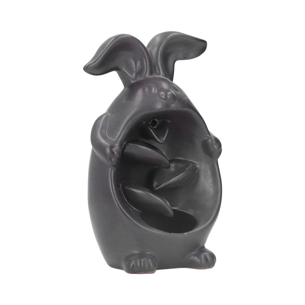 Brûleur d'encens Forme de lapin Exquis Magnifique Cascade à Refoulement Brûleur d'arômes Décoration Ornement